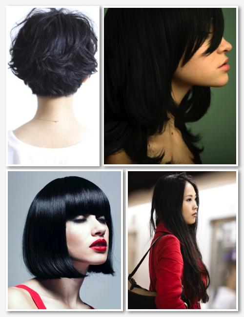 Perugia Black - Sapphire black hair color with hints of blue.