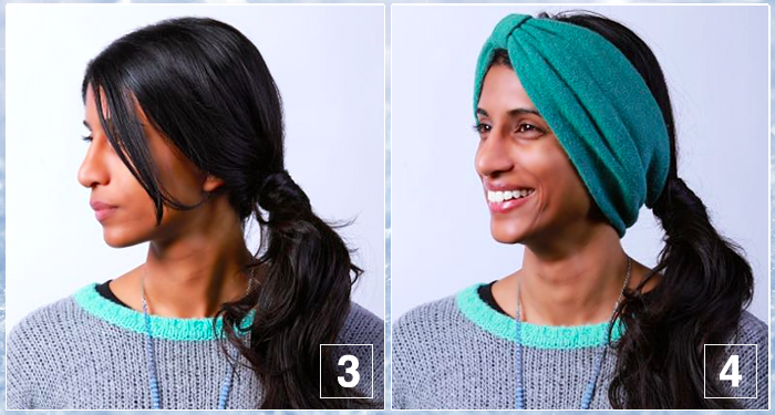 Turban Side Ponytail Hair Tutorial