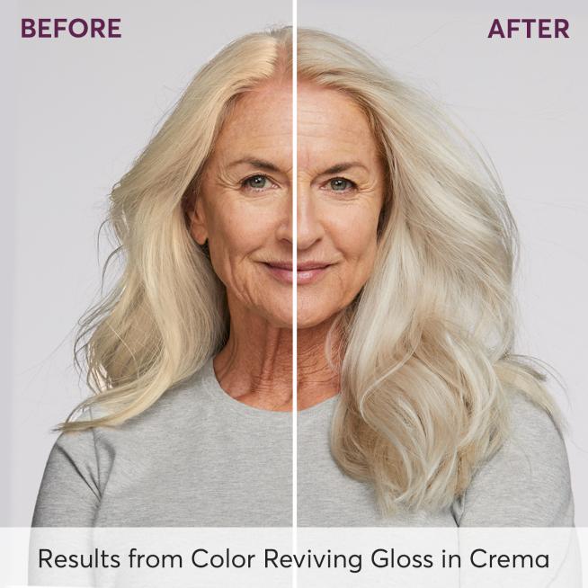 Before and After Results from Color Reviving Gloss in Crema